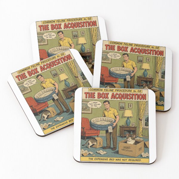 Item preview, Common Feline Procedure No. 02 – The Box Acquisition | Funny Vintage Cat Comic designed and sold by Cavalier-org.