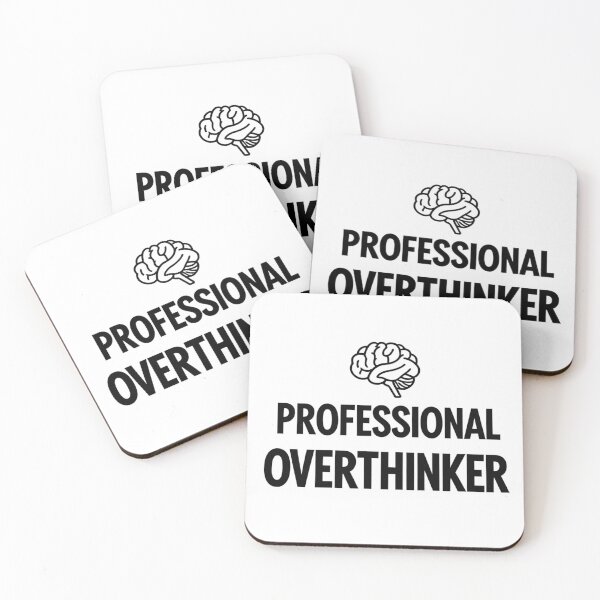 Item preview, Professional Overthinker Funny Brain Typography Quote Sticker designed and sold by VeloraCrafts.