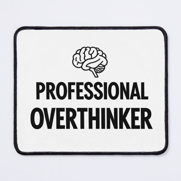Item preview, Professional Overthinker Funny Brain Typography Quote Sticker designed and sold by VeloraCrafts.