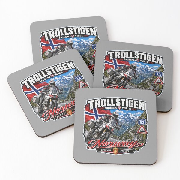Item preview, Trollstigen The Troll Road Norway Sticker TShirt 09 designed and sold by OuterShellUK.
