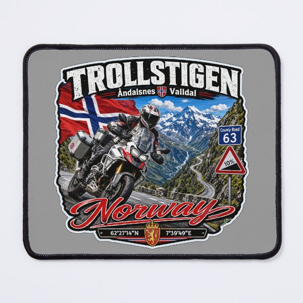 Item preview, Trollstigen The Troll Road Norway Sticker TShirt 09 designed and sold by OuterShellUK.