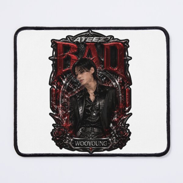 Item preview, ATEEZ Wooyoung BAD Song Vintage Velvet Choker Film Fan Art designed and sold by Valeree Store.