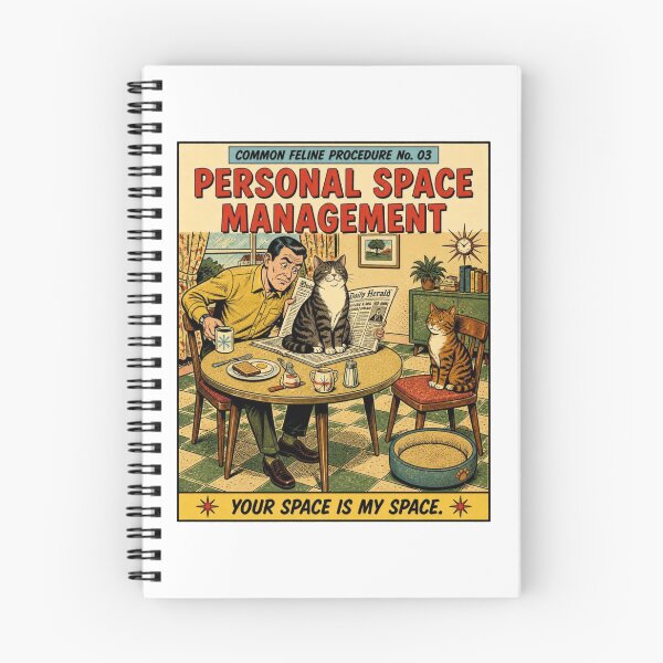 Item preview, Common Feline Procedure No. 03 – Personal Space Management | Funny Vintage Cat Comic designed and sold by Cavalier-org.