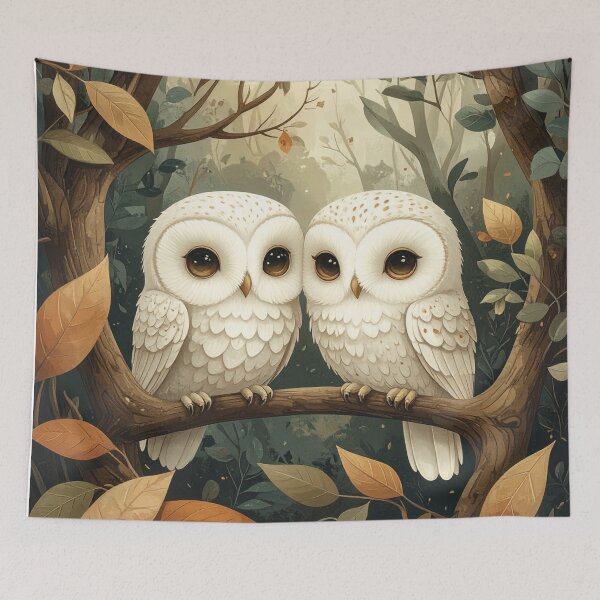 Item preview, Love White Owls designed and sold by WeaveSphere.
