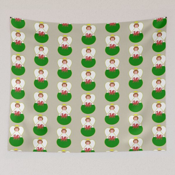 Item preview, Wales Flag Angel Cute Welsh Country Pride Design designed and sold by AuntieShoe.