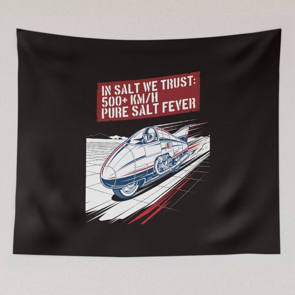 Item preview, Salt Flats Racing - Retro Streamliner Motorcycle Speed Graphic designed and sold by SplashTastic.