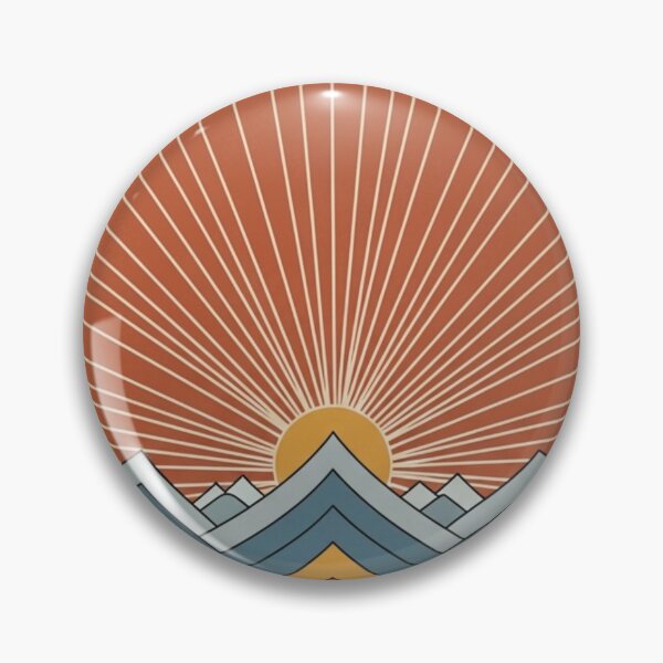 Item preview, Boho Sun Mountains Landscape - Warm Earth Tones Wall Art designed and sold by Dzblack.