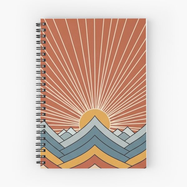 Item preview, Boho Sun Mountains Landscape - Warm Earth Tones Wall Art designed and sold by Dzblack.