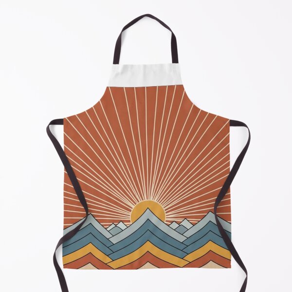 Item preview, Boho Sun Mountains Landscape - Warm Earth Tones Wall Art designed and sold by Dzblack.