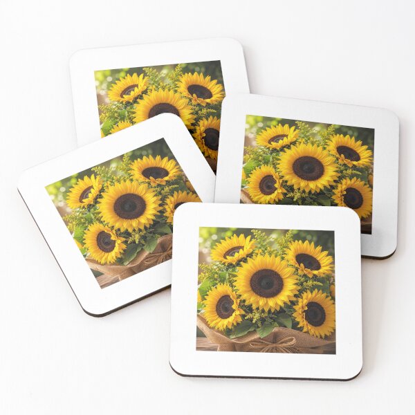 Item preview, Bright Sunflower Bouquet with Yellow Flowers designed and sold by ThilankaDesign.