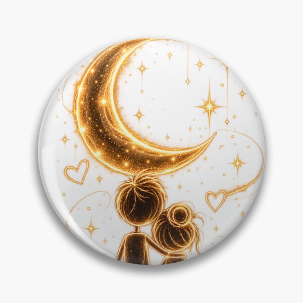 Item preview, Together Under the Moon | Golden Romantic Couple designed and sold by CalmMandala.