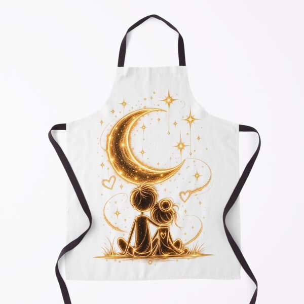 Item preview, Together Under the Moon | Golden Romantic Couple designed and sold by CalmMandala.