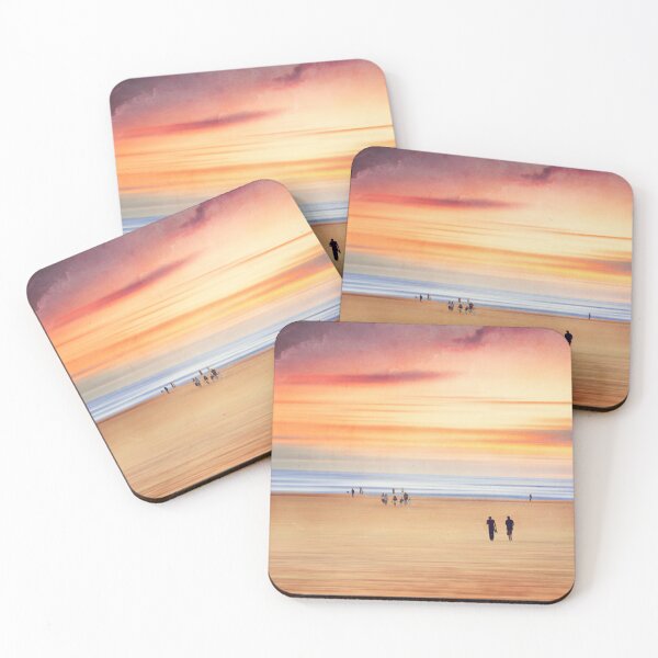 Item preview, People Enjoying A Serene Beach At Sunset designed and sold by Dyrk Wyst Redbubble Shop.