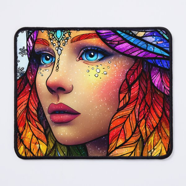 Item preview, Vibrant Abstract Portrait with Colorful Hair Design designed and sold by Artessie.