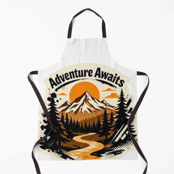 Item preview, Adventure Awaits Mountain Hiking Quote Design designed and sold by GabeMountainArt.