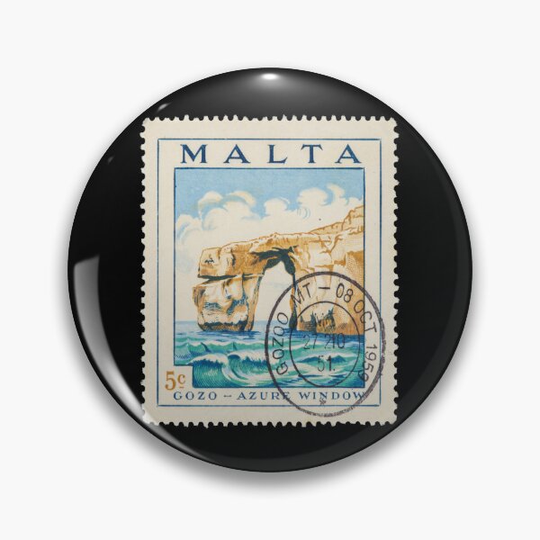 Item preview, Gozo Malta Azure Window Cliff Coast Stamp Sticker designed and sold by stickercuffs.