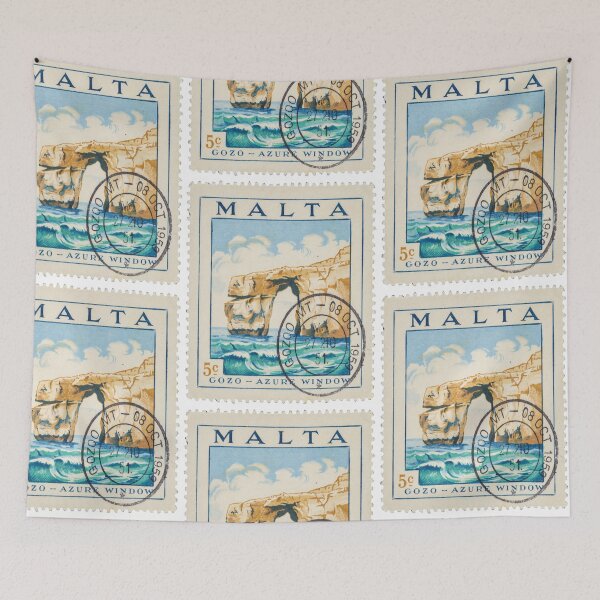 Item preview, Gozo Malta Azure Window Cliff Coast Stamp Sticker designed and sold by stickercuffs.