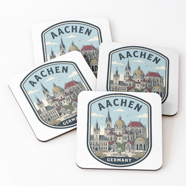 Item preview, Vintage Aachen Germany Travel Badge City Skyline designed and sold by k3rstman1.