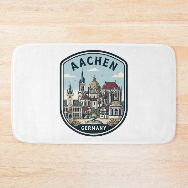 Item preview, Vintage Aachen Germany Travel Badge City Skyline designed and sold by k3rstman1.