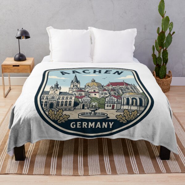 Item preview, Vintage Aachen Germany Travel Badge City Skyline designed and sold by k3rstman1.