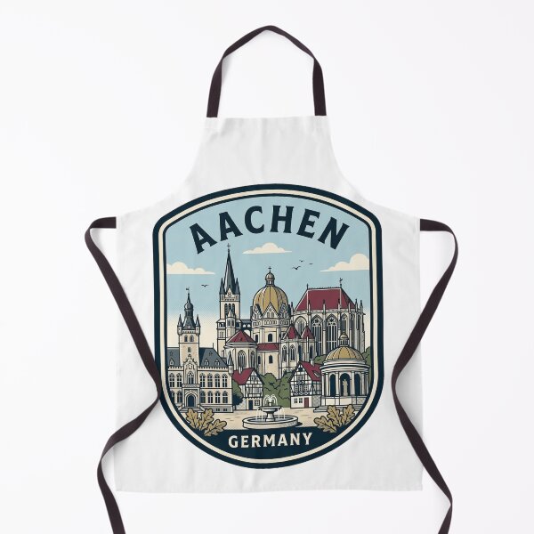 Item preview, Vintage Aachen Germany Travel Badge City Skyline designed and sold by k3rstman1.