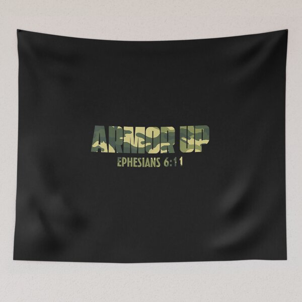 Item preview, Armor Up Ephesians Christian Men Camo Scripture Gym Workout designed and sold by FrankIsabel.