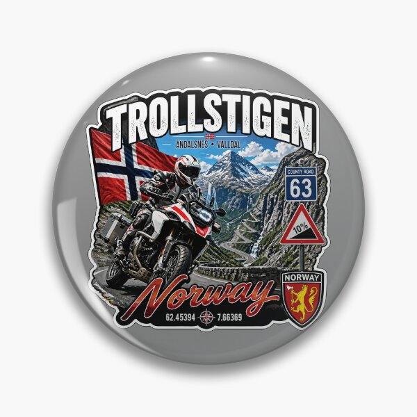 Item preview, Trollstigen The Troll Road Norway Sticker TShirt 10 designed and sold by OuterShellUK.