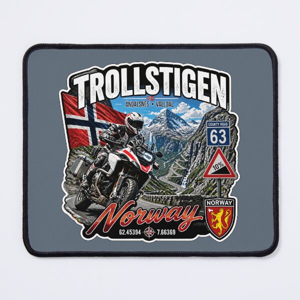 Item preview, Trollstigen The Troll Road Norway Sticker TShirt 10 designed and sold by OuterShellUK.