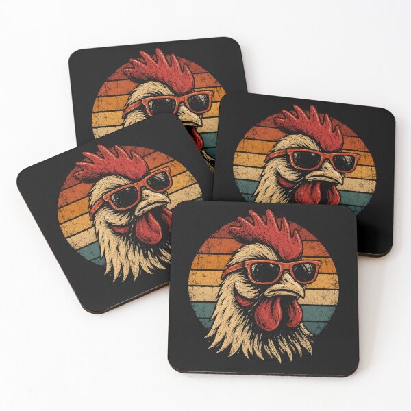 Item preview, Vintage Cool Rooster Sunglasses Retro Farm Animal designed and sold by Moizento.