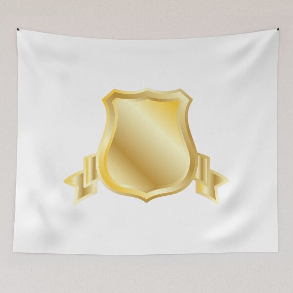 Item preview, Golden Shield Crest Blank Emblem Luxury Heraldic Badge designed and sold by VectorForge Studio.