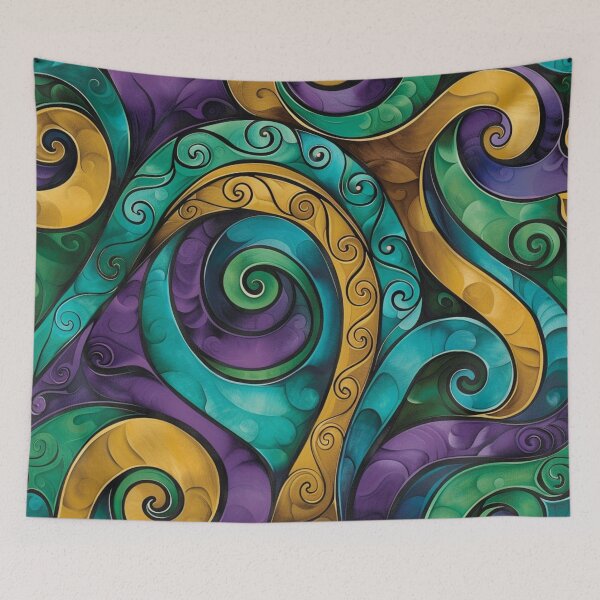 Item preview, New Zealand Māori Paua Pattern Koru Design 184 designed and sold by GrinGalore.
