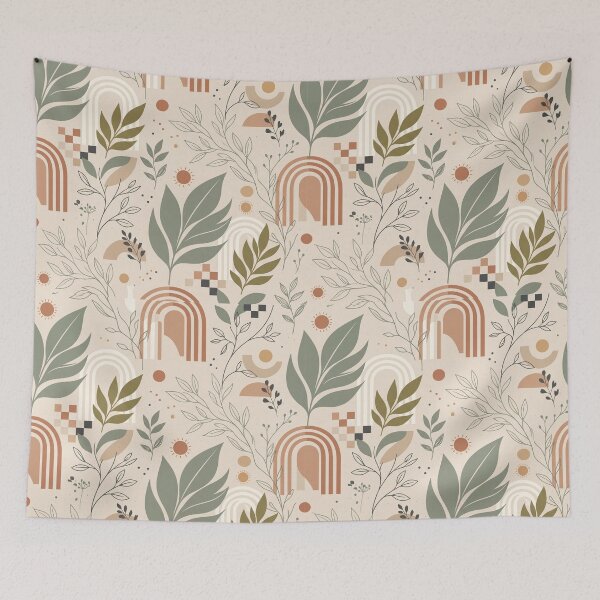 Item preview, Sage Botanical Geometry | Minimal Earthy Seamless Pattern | Modern Scandinavian Aesthetic designed and sold by AP Digi Store.
