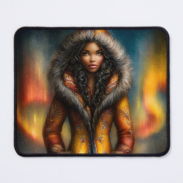 Item preview, Enchanting Arctic Beauty in Vibrant Fur Coat designed and sold by Artessie.