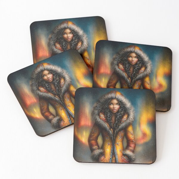 Item preview, Enchanting Arctic Beauty in Vibrant Fur Coat designed and sold by Artessie.