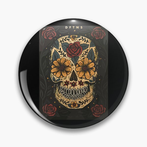 Item preview, Floral Sugar Skull DFTNS Poster designed and sold by AutomatedArtist.