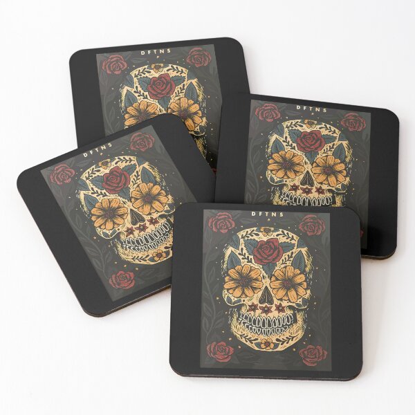 Item preview, Floral Sugar Skull DFTNS Poster designed and sold by AutomatedArtist.