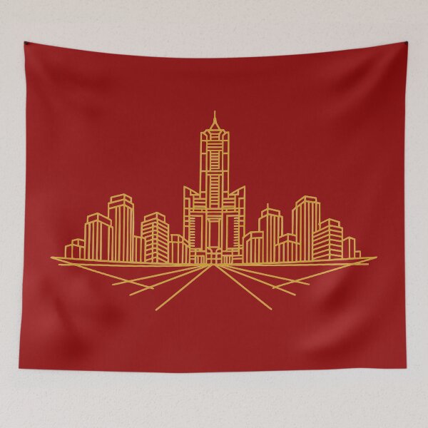 Item preview, Kaohsiung Skyline Minimalist Line Art designed and sold by KungPowUnicorn.