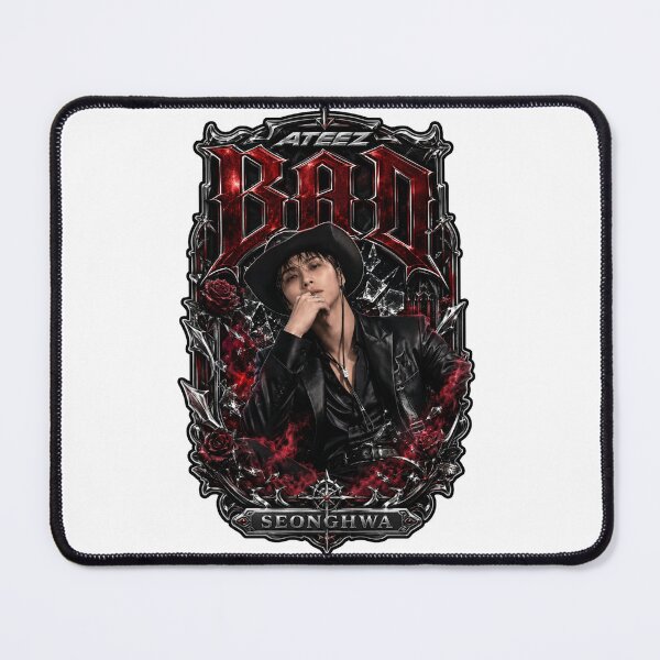 Item preview, ATEEZ Seonghwa BAD Song Antique Lace Frame Vintage Visual Fan Art designed and sold by Valeree Store.