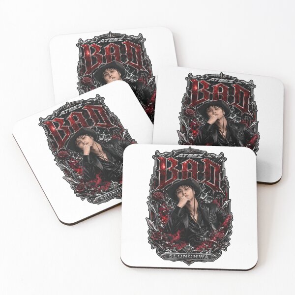 Item preview, ATEEZ Seonghwa BAD Song Antique Lace Frame Vintage Visual Fan Art designed and sold by Valeree Store.