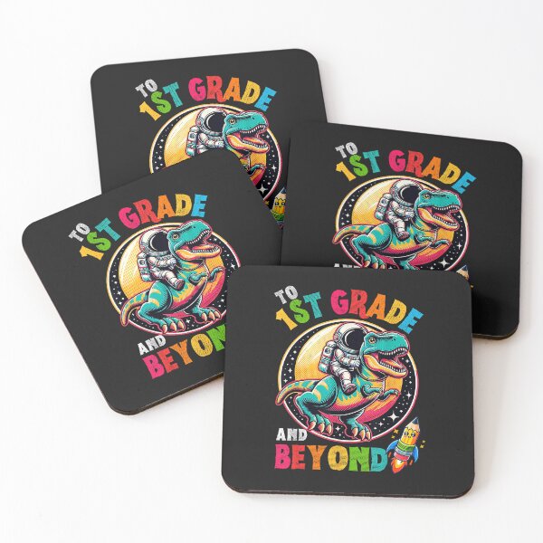 Item preview, Astronaut Dinosaur boys First day back to School 1st grade designed and sold by FrankIsabel.