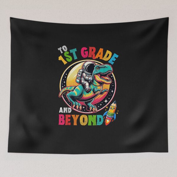 Item preview, Astronaut Dinosaur boys First day back to School 1st grade designed and sold by FrankIsabel.