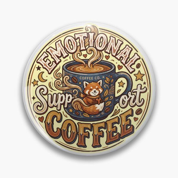 Item preview, Emotional Support Coffee Red Panda Cute Coffee Lover Cafe Animal designed and sold by LOVEARTDESIGN.