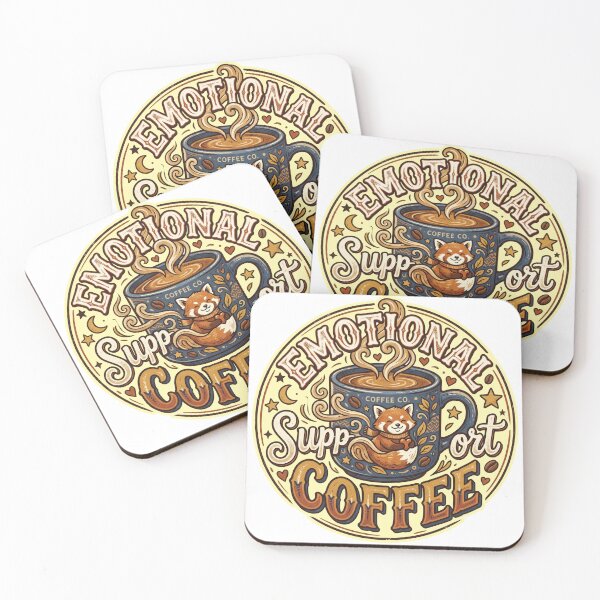 Item preview, Emotional Support Coffee Red Panda Cute Coffee Lover Cafe Animal designed and sold by LOVEARTDESIGN.