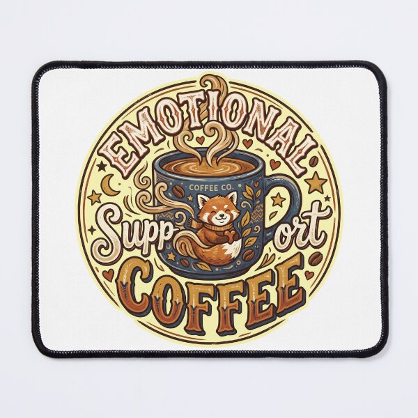Item preview, Emotional Support Coffee Red Panda Cute Coffee Lover Cafe Animal designed and sold by LOVEARTDESIGN.
