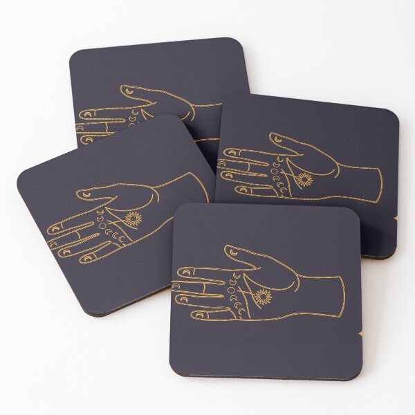 Item preview, ​Mystic Palmistry Hand Line Art Celestial Magic designed and sold by Joshbrowny.