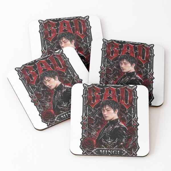 Item preview, Fix Off Mingi ATEEZ BAD Era Warm Red Film Concept Poster designed and sold by Valeree Store.