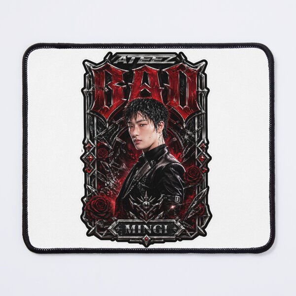 Item preview, Fix Off Mingi ATEEZ BAD Era Warm Red Film Concept Poster designed and sold by Valeree Store.