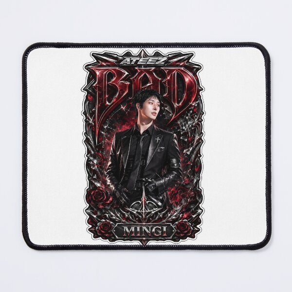 Item preview, Classic Silver Accent Mingi ATEEZ BAD Track Vintage Streetwear Graphic designed and sold by Valeree Store.
