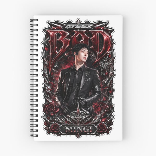 Item preview, Classic Silver Accent Mingi ATEEZ BAD Track Vintage Streetwear Graphic designed and sold by Valeree Store.
