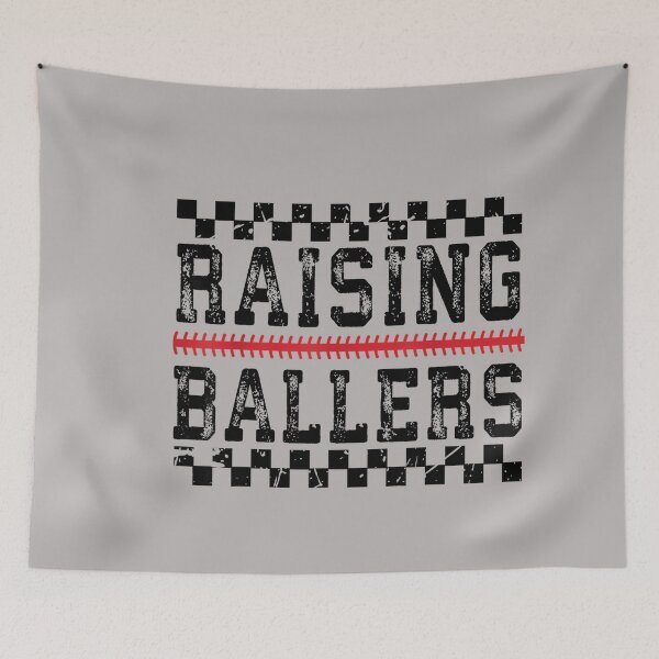 Item preview, Raising Ballers Funny Baseball Football Sports Mom Dad designed and sold by GreggRoss.